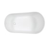 Aqua Eden 51.56 L, 28.38 W, Glossy White/Matte White, Solid Surface White Stone VRTSS513026